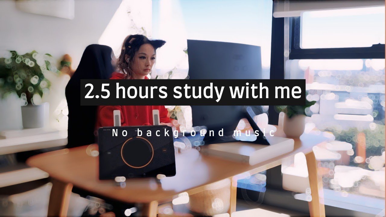 2.5 hours study with me | pomodoro timer 5 x 30 mins | No Music - YouTube