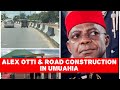 Alex otti  road construction in umuahia the dualization of ossa mission hill road