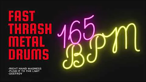 THRASH METAL DRUM TRACK #6| 165 BPM | in the Style of Sepultura