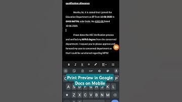 How to Print Preview in Google Docs on Mobile | Print layout in Google Docs on Mobile # google Docs