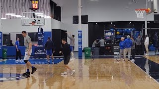 Luka Doncic (calf injury) getting up shots in todays practice ,but his status for game2 is uncertain