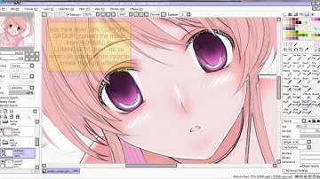 Tutorial on How To Color Eye in Sai Paint Tool (Using mouse)