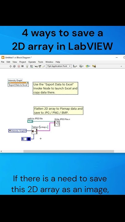 [Ep.011] 4 ways to save a 2D array in LabVIEW #labview - YouTube