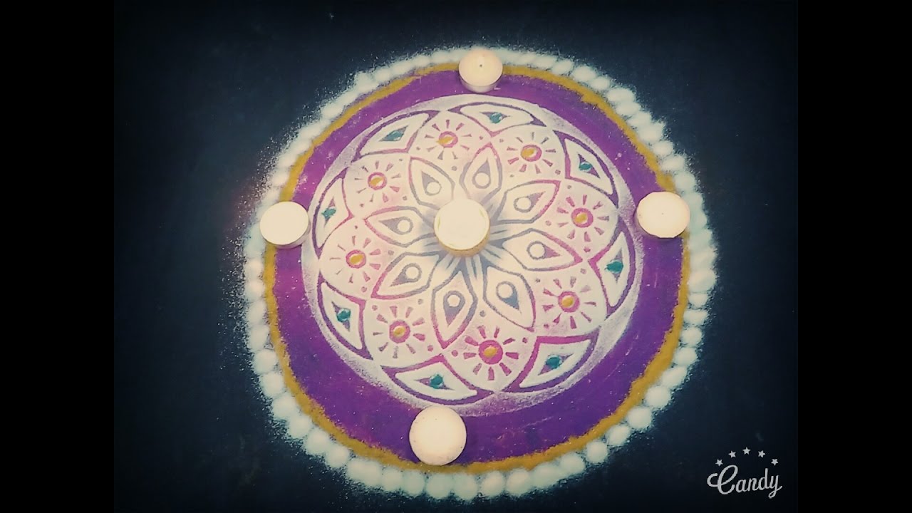 How To Make Rangoli Using Stencil Diwali Rangoli Crafty Zilla YouTube