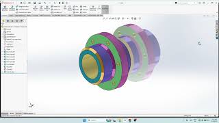 Designed a 3D Flanged Coupling component in SolidWorks /SolidWorks Exercise 6