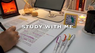 📝1hour STUDY WITH ME | fire crackling 장작타는 소리🔥, 스터디윗미 1시간, real time