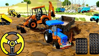 Driving modified 😈 mahendra Htm 🥶 || and powertrec60 🚜 tractor stuck mud in the rescue truck
