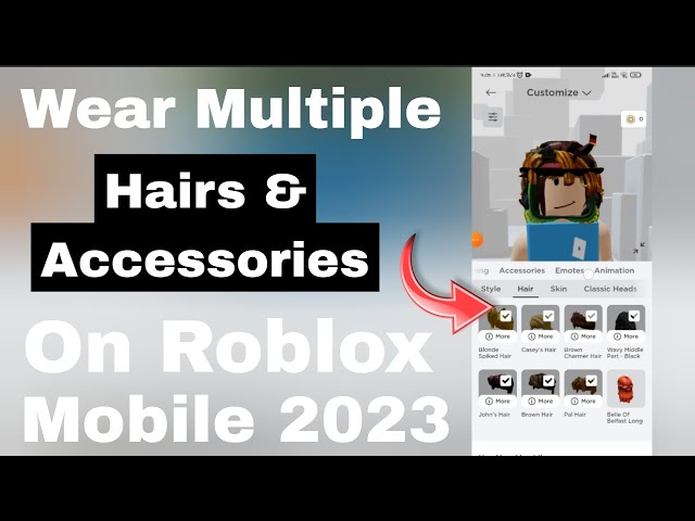 how to put 2 hairs in roblox phone｜TikTok Search