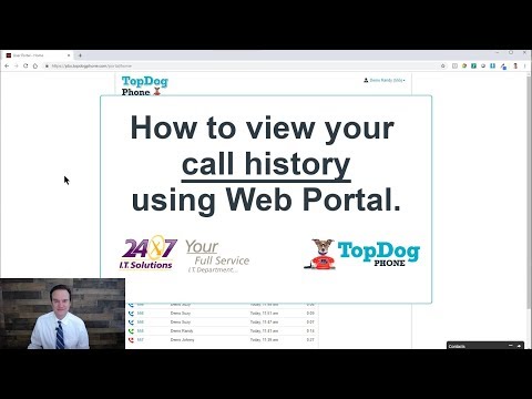 How to view call history using the TopDog User Web Portal (Length = 1:11)