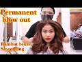 Permanent blow out on sensitive hair