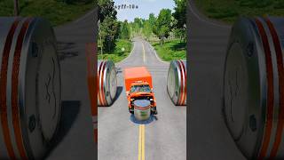 Long Capsule Bus vs Drain Pipe -BeamNG.Drive#trending​ #shorts