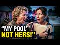 She Called Police Claiming My Pool Was Hers… Big Mistake
