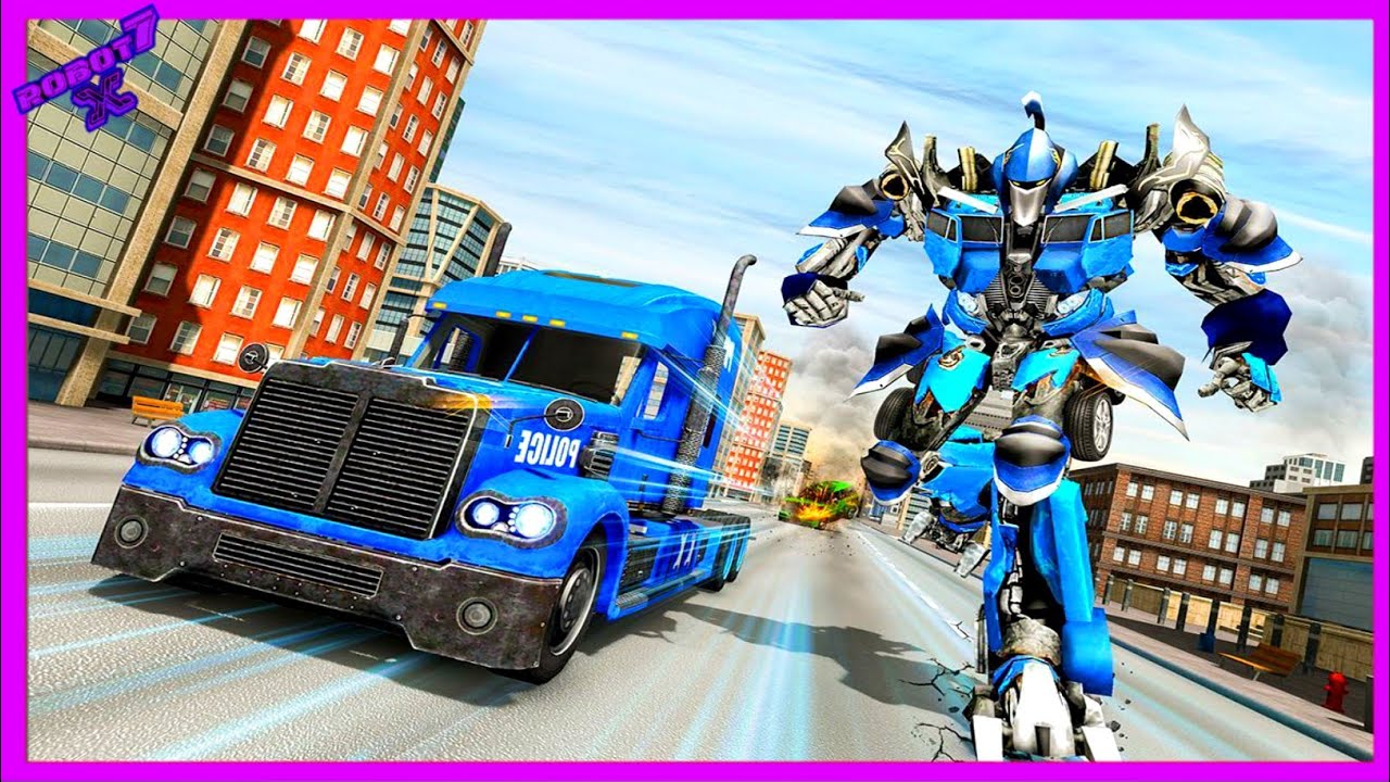 Police Truck Robot Superhero Transform Robot War Android gameplay