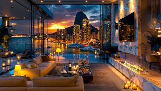 Quiet Jazz at Sunset - Soft Jazz Instrumental Music in 4K Luxury Apartment for Relaxation screenshot 5