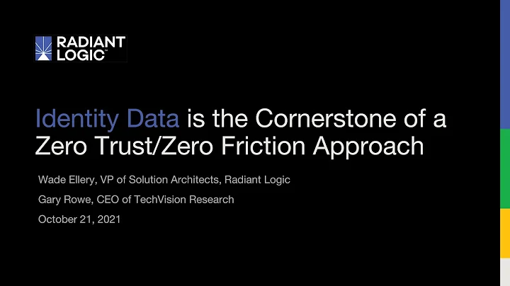 Radiant Logic Webinar: Identity Data is the Corner...