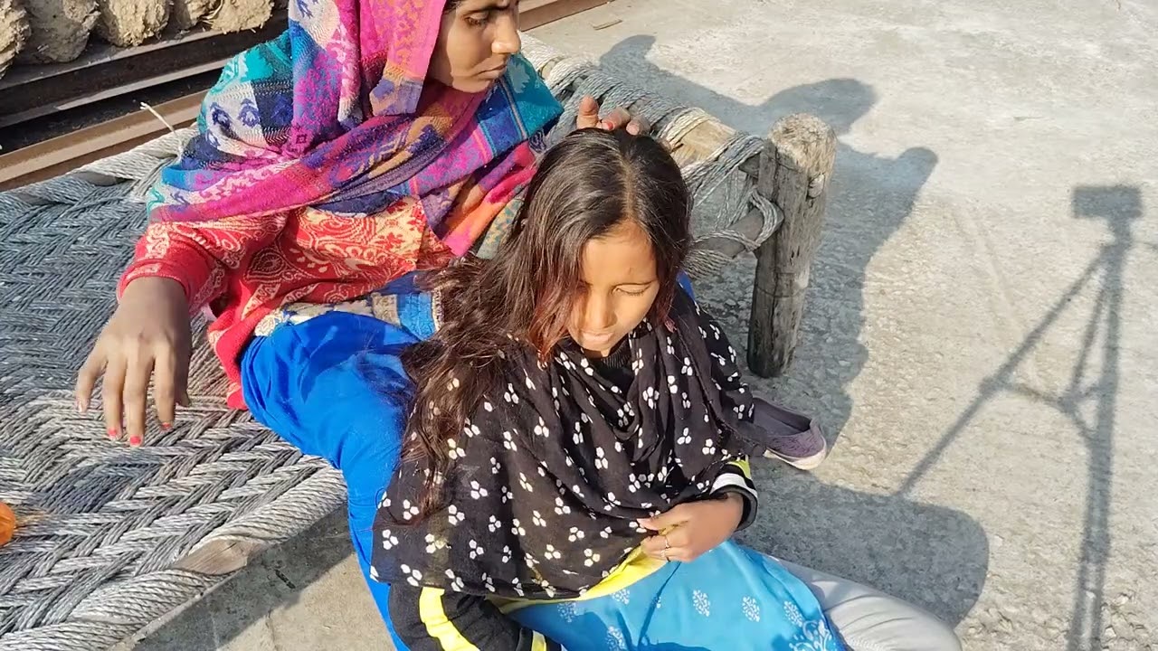 Heavy Nitpicking in long hair new ! Nit Picking Hd video 