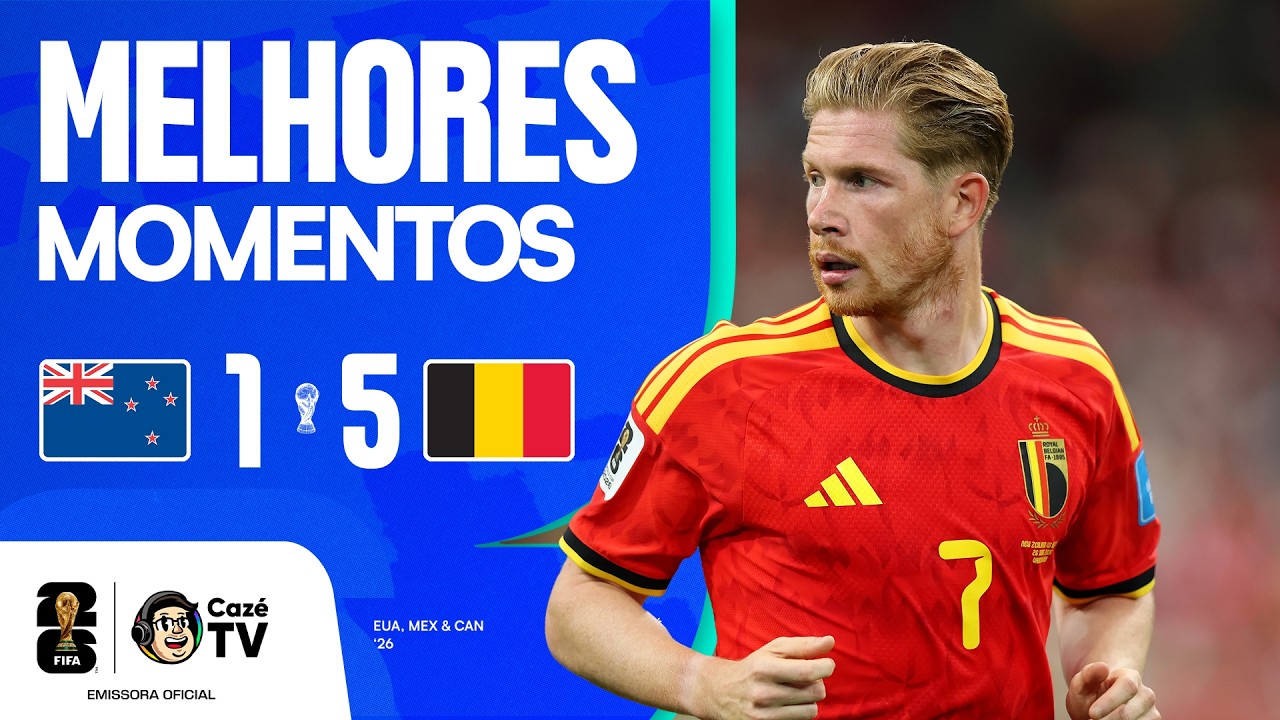 MELHORES MOMENTOS: NOVA ZELÂNDIA 1 X 5 BÉLGICA | COPA DO MUNDO FIFA™ 2026 | FASE DE GRUPOS