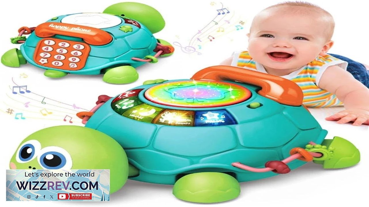Jyusmile Baby Toys 6 to 12 Months Musical Turtle Crawling Infant Toys