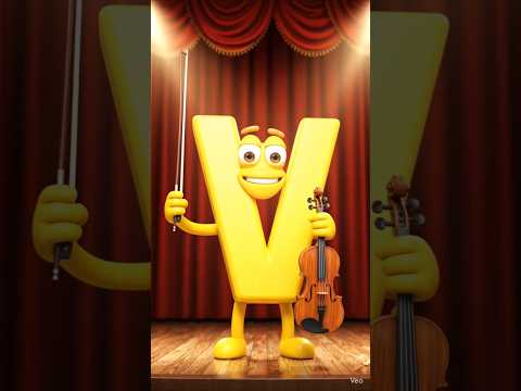 Learn Letter V for Violin with Fun Words & Objects | ABC Learning for Kids #ytshorts #ytviralshorts