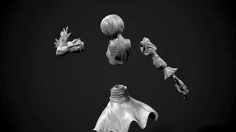 Nier: Automata YoRHa 2B 3D Printing Figurine | Assembly by Gambody