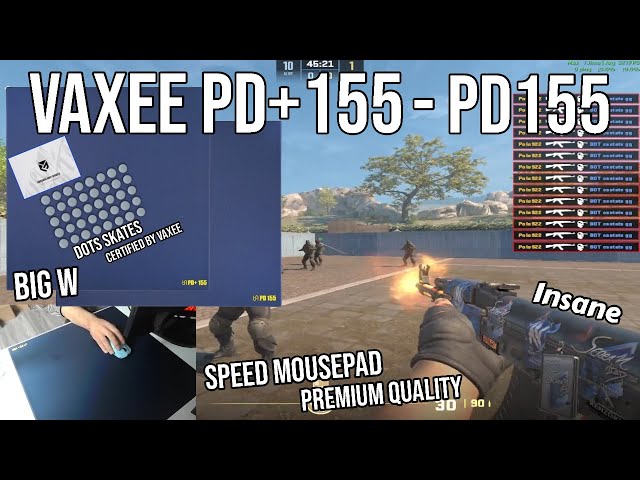 VAXEE PD+155 Review on CS2 + Dots Skates (Perfect Speed Mousepad