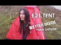 Mountain camping with my 21 tent  staying warm  dry with questionable shelter