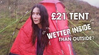 Mountain Camping with my £21 Tent • Staying Warm & Dry with Questionable Shelter image