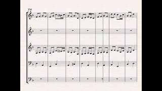 The Hora Medley (Brass Quintet Sheet Music Score)