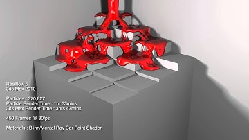 Real Flow - 3DS Max - Fluid Simulation Test