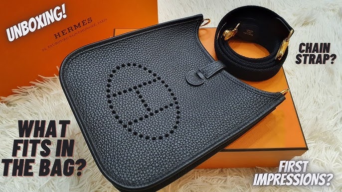 Review Hermes Evelyne TPM mini size, What can fit inside and my thought on  this bag. 