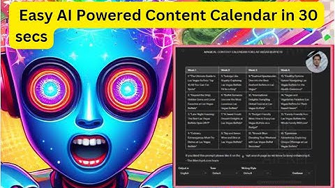 Step by Step Tutorial Create a Killer  Content Calendar in 30 Seconds Using FREE AI Tools