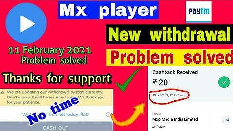 Mx player new withdrawal problem solved today
