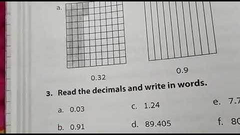 AKPS, Class 4, Sub Maths, Chapter 8, Decimals, Exercise 8 1