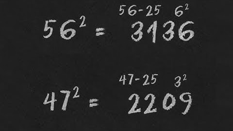 Best Way to Calculate Squares of Numbers 40 to 60 - Quick Mental Math Trick
