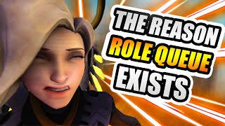 THIS IS WHY WE HAVE ROLE QUEUE -  Overwatch Open Queue Placements