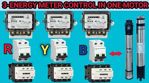 How to control 1-single phase motor in 3-energy meter in tamil.