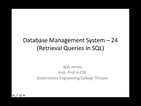 Database Management System – 24(Retrieval Queries in SQL) - YouTube