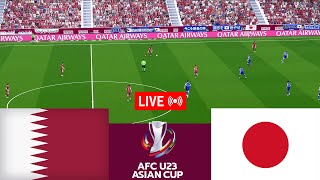 カタール対日本ライブ。 2024 AFC U23 アジアカップ フルマッチ - ビデオゲーム シミュレーション