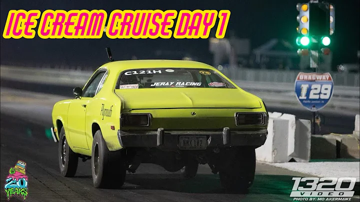 Ice Cream Cruise 2025 Day 1! Burnouts, drag racing and making semi-finals in radial racer!