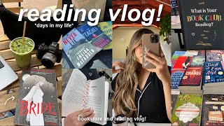 VLOG! casual & productive days in my life, bookstore & reading vlog, books haul, & new recs!