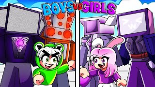 Boys Vs Girls In Toilet Tower Defense!!