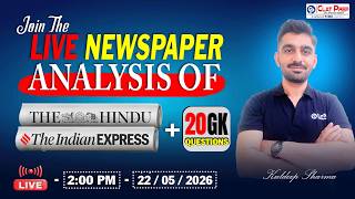 The Hindu News Analysis for CLAT 2027 (22 May, 2026) Current Affairs &amp; GK | Clat Prep