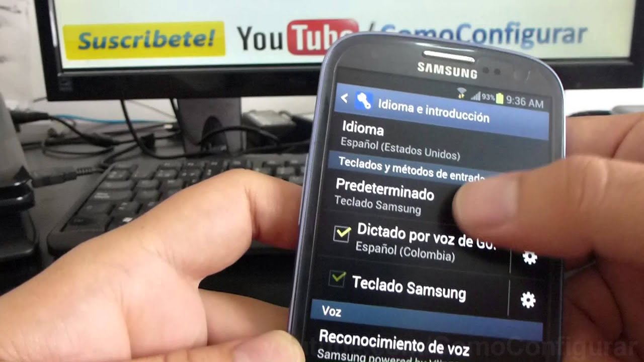 Como Configurar Teclado En Samsung Galaxy S3 Espa ol YouTube