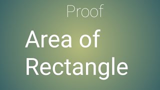 Celebrity proof:Area of rectangle Wealth