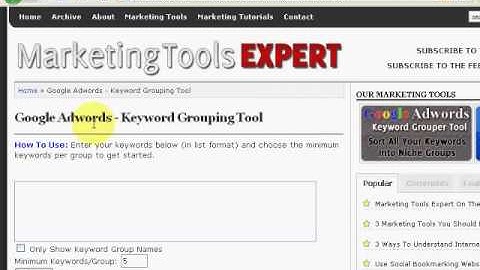 Keyword Grouping Tool