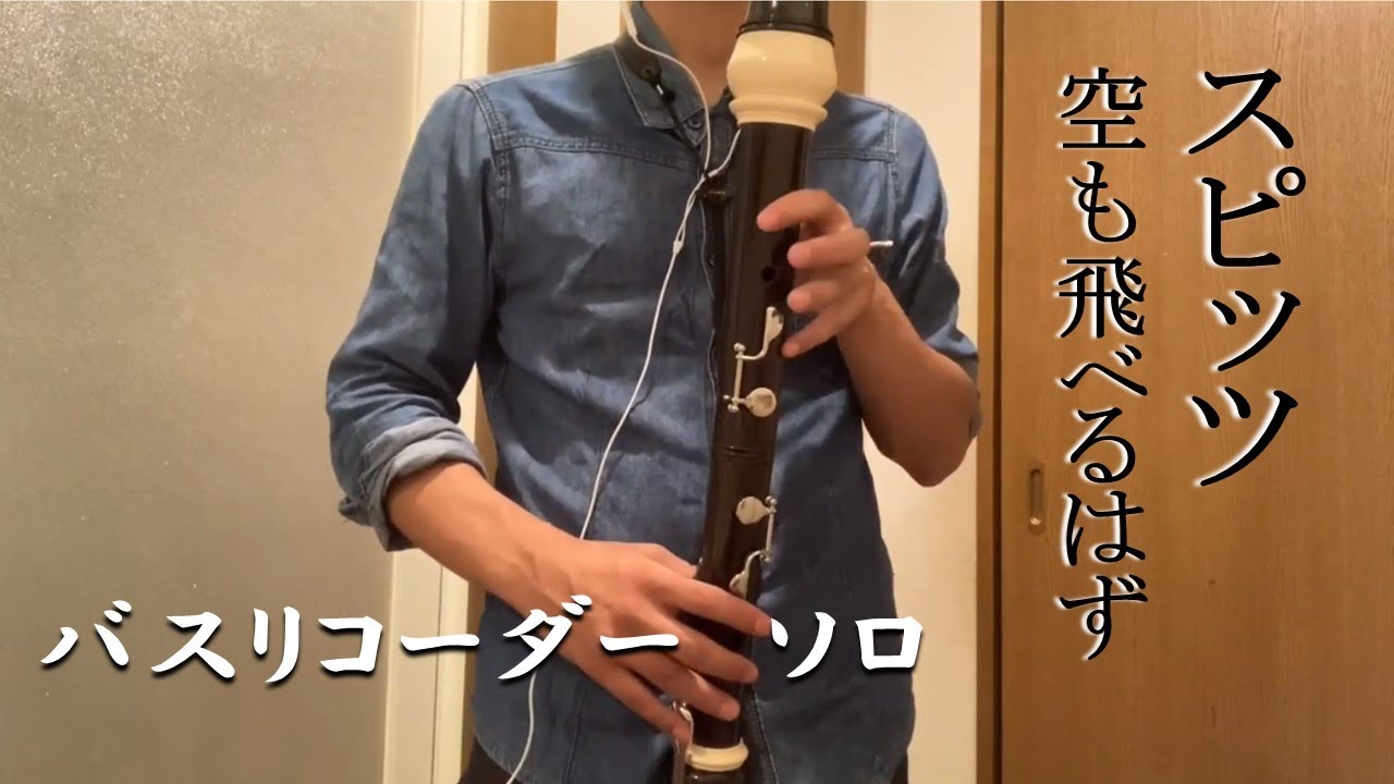 バスリコーダー ソロ】『空も飛べるはず/スピッツ』 - YouTube