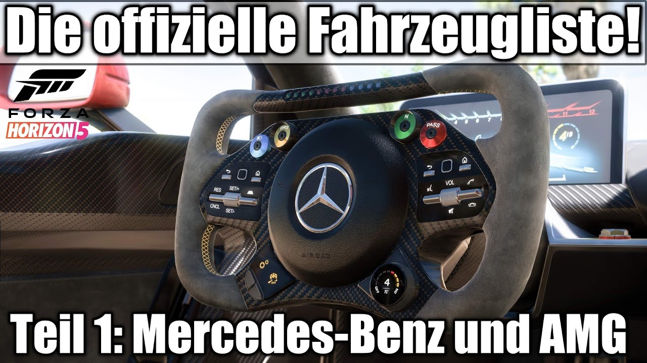 Forza Horizon 5 - Offizielle Fahrzeugliste Teil 1: ALLE Mercedes-Benz und AMGs + neue Ford-Modelle!