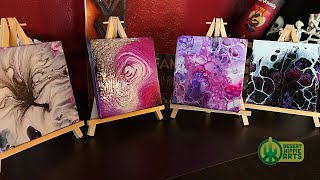 4 DIY Mini Canvas Pour Art Ideas