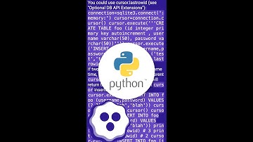 How to retrieve inserted id after inserting row in SQLite using Python? #shorts