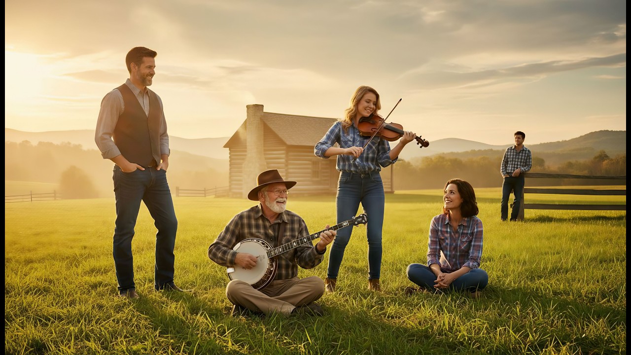Countryside Family Life | Relaxing Bluegrass Banjo & Fiddle Instrumental Music